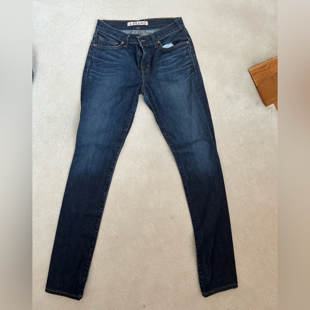 J Brand Barneys New York Denim Heritage Skinny Jeans Dark Wash Blue Cute Relaxed